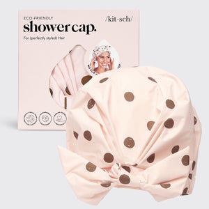 Blush Dot Shower Cap