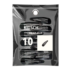 Snap Hair Clips 10pc (Black) Pro Hair KITSCH