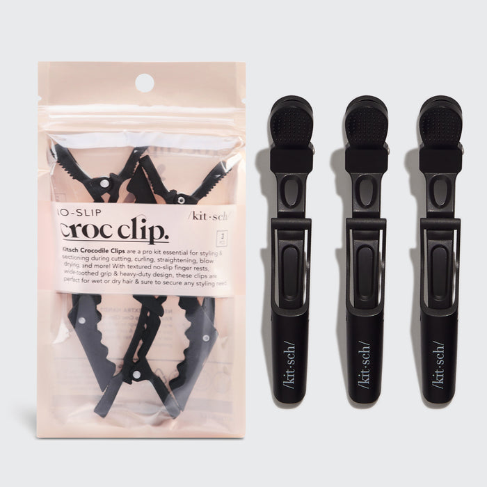 No Slip Crocodile Clip 3pc - Μαύρο