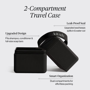 2-Compartment Travel Case - Black