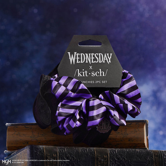 Woensdag x Kitsch Nevermore Scrunchie-set