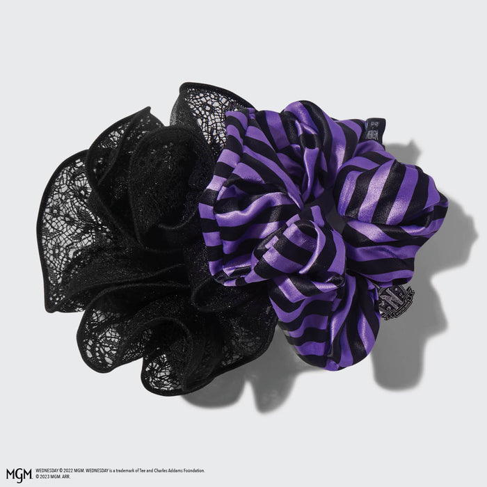 Woensdag x Kitsch Nevermore Scrunchie-set