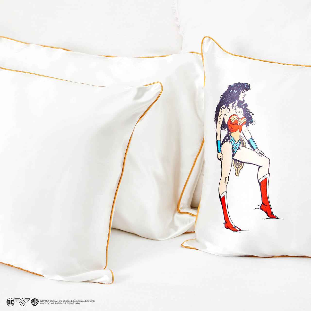 Wonder Woman x Kitsch Satin Kopfkissenbezug - Believe In Wonder