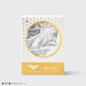 Wonder Woman x Kitsch Satijnen Kussensloop - Comic Print