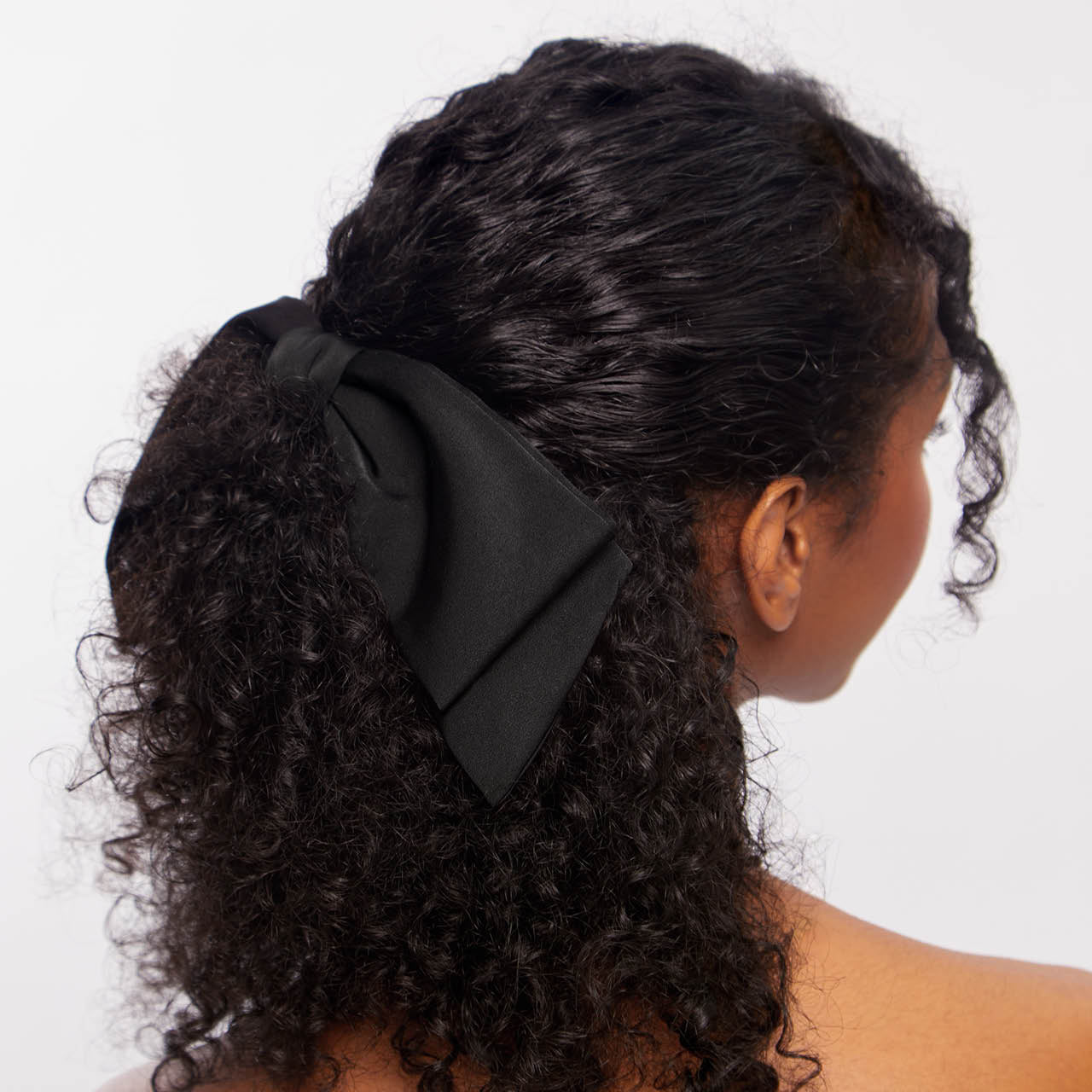 Black Bow Hair Clip