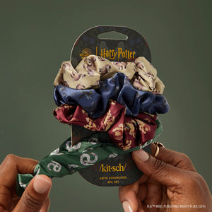 Juego de 4 coleteros de satén de Harry Potter x Kitsch de todas las casas