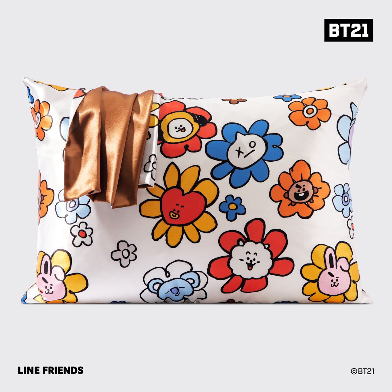 BT21 incontra la federa in raso Kitsch - SHOOKY