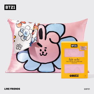 BT21 x Kitsch Funda de almohada de satén - COOKY