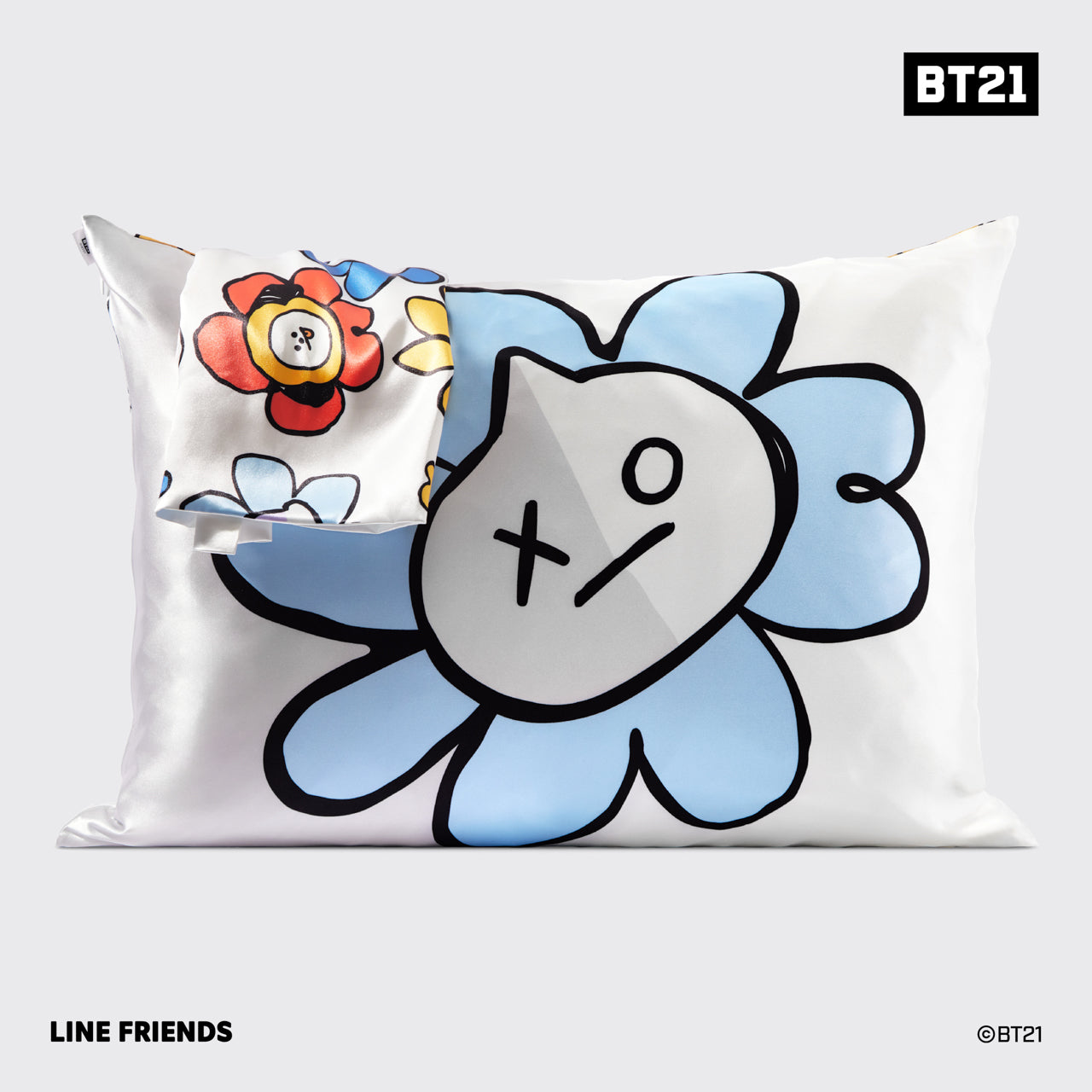 غطاء وسادة ساتان من BT21 يلتقي Kitsch - VAN