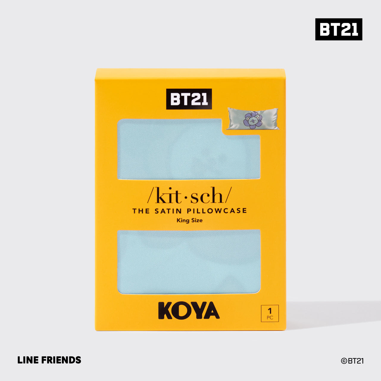 BT21 x Kitsch Σατέν μαξιλαροθήκη King - Koya