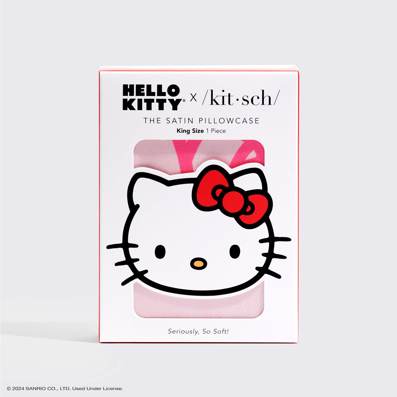 Hello Kitty x Kitsch Kussensloop King - Roze Hello Kitty-gezichten