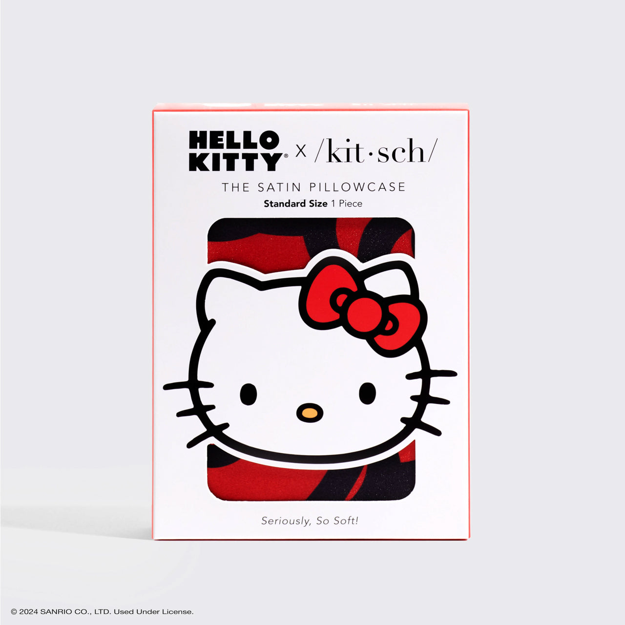 Hello Kitty x Kitsch Satijnen Kussensloop - Hello Kitty baadt in een zee van strikken