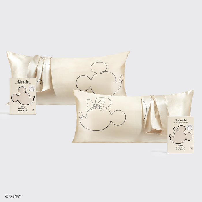 Kitsch & Mickey and Minnie King Pillowcase Bundle - Crema