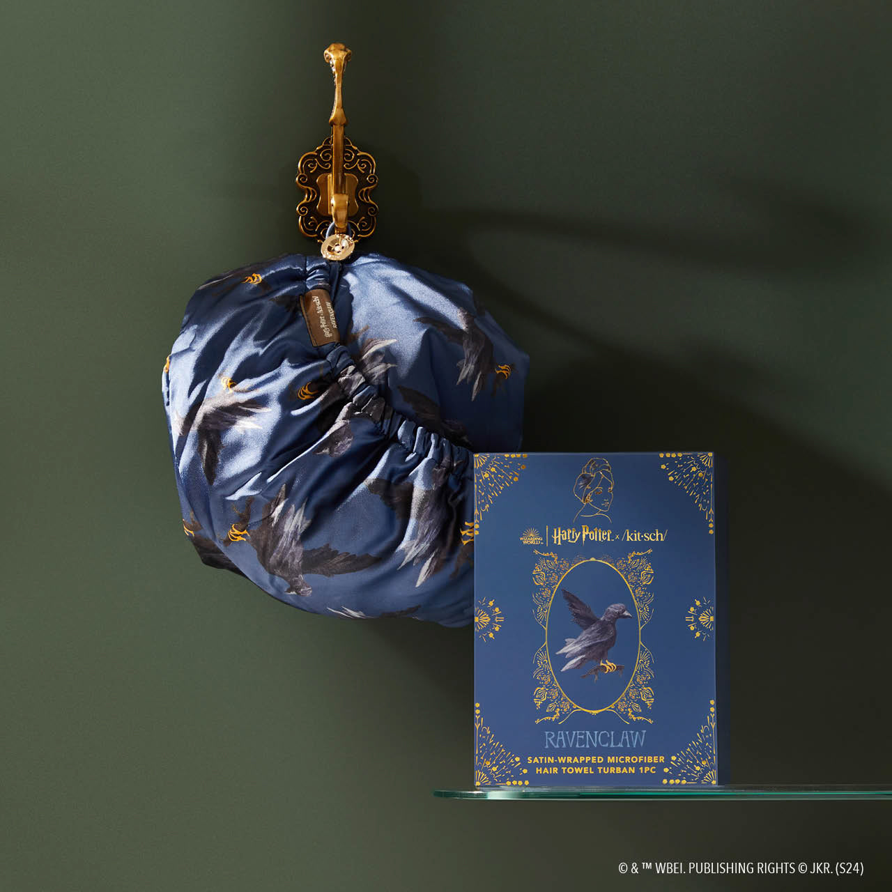 Harry Potter x Kitsch Satijn Ingewikkelde Haarhanddoek - Ravenclaw