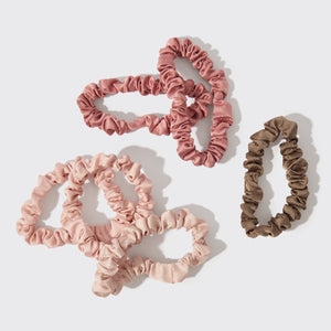 Holiday Ultra Petite Scrunchies 6-delige set - Terracotta