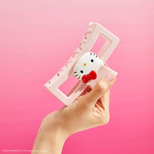 Hello Kitty x Kitsch Gerecycled Plastic Jumbo Open Vorm Klauwklem 1 stuk - Hello Kitty Gezicht