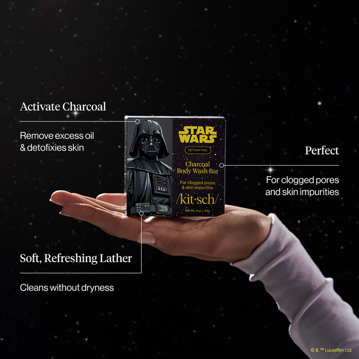 Star Wars™ & Kitsch Charcoal Detoxifying Solid Body Wash - Darth Detox