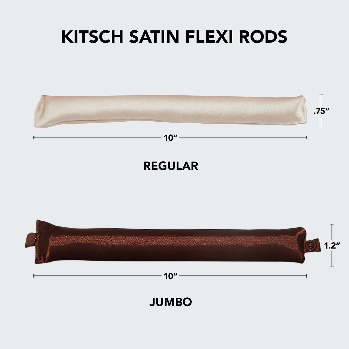 Satin Jumbo Flexi Rods 4 Stück – Palisander